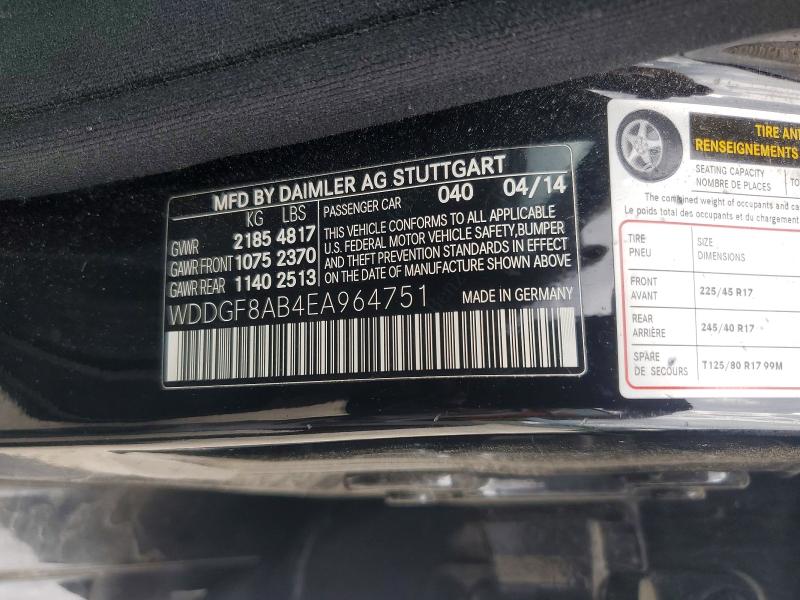 Aukcja sprzedaży 2014 Mercedes-benz C, vin: WDDGF8AB4EA964751, numer aukcji: 63305486