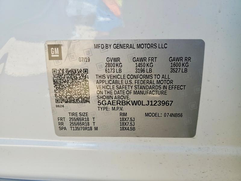 Aukcja sprzedaży 2020 Buick Enclave, vin: 5GAERBKW0LJ123967, numer aukcji: 65635936