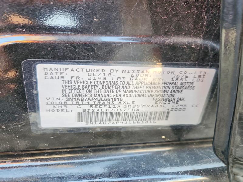 Продажа на аукционе авто 2018 Nissan Sentra, vin: 3N1AB7AP4JL661816, номер лота: 66634656