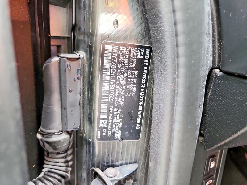 63528166 :رقم المزاد ، WBY7Z8C51JVB87622 vin ، 2018 Bmw I3 مزاد بيع
