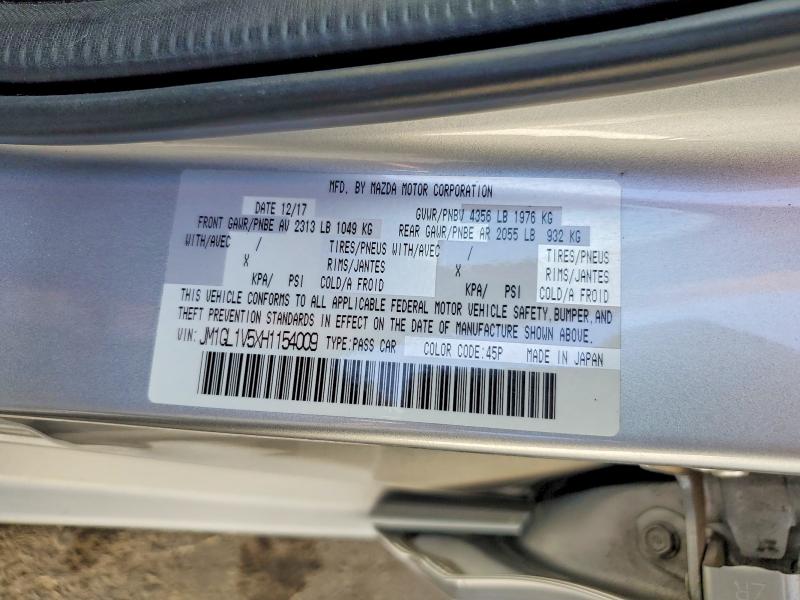 Aukcja sprzedaży 2017 Mazda 6, vin: JM1GL1V5XH1154009, numer aukcji: 65159586