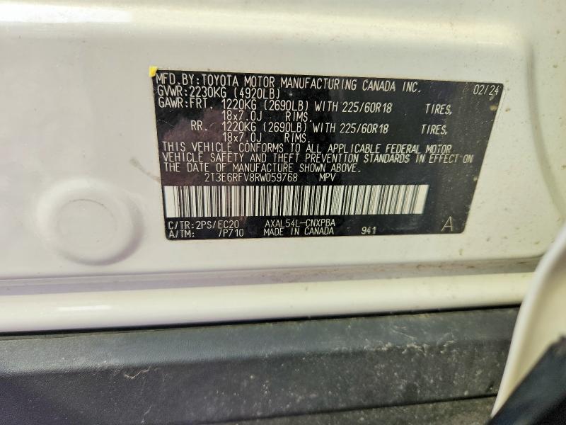 Aukcja sprzedaży 2024 Toyota Rav4, vin: 2T3E6RFV8RW059768, numer aukcji: 64506326