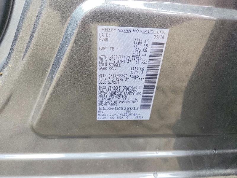 2018 Infiniti Qx60 მანქანა იყიდება აუქციონზე, vin: 5N1DL0MM4JC528013, აუქციონის ნომერი: 64025186