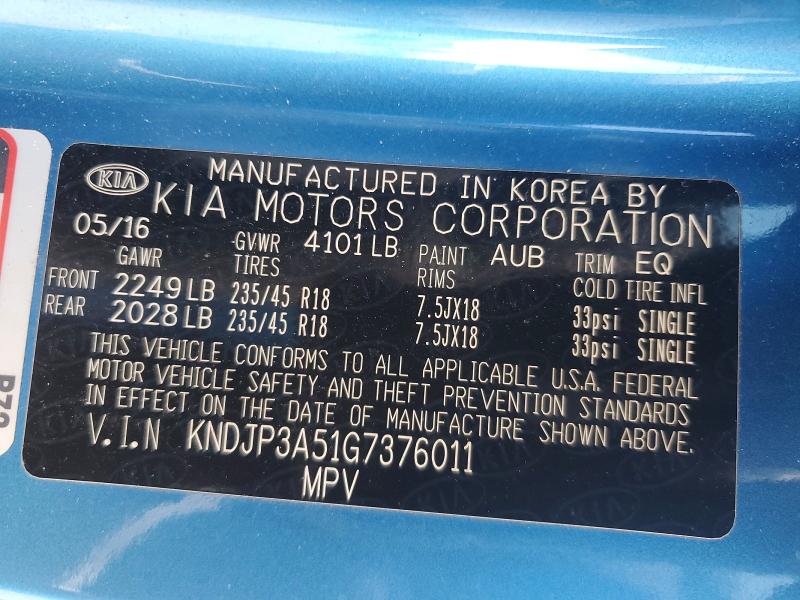 Продажа на аукционе авто 2016 Kia Soul, vin: KNDJP3A51G7376011, номер лота: 66683846