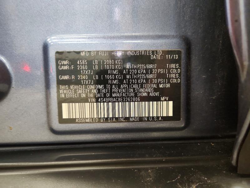 67243226 :رقم المزاد ، 4S4BRBAC8E3262806 vin ، 2014 Subaru Outback مزاد بيع