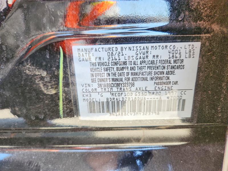 64316166 :رقم المزاد ، 3N1AB8CV3MY323798 vin ، 2022 Nissan Sentra مزاد بيع