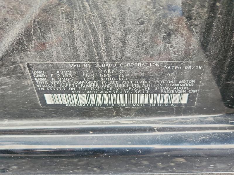 Aukcja sprzedaży 2018 Subaru Impreza, vin: 4S3GKAA65J3625513, numer aukcji: 64619796