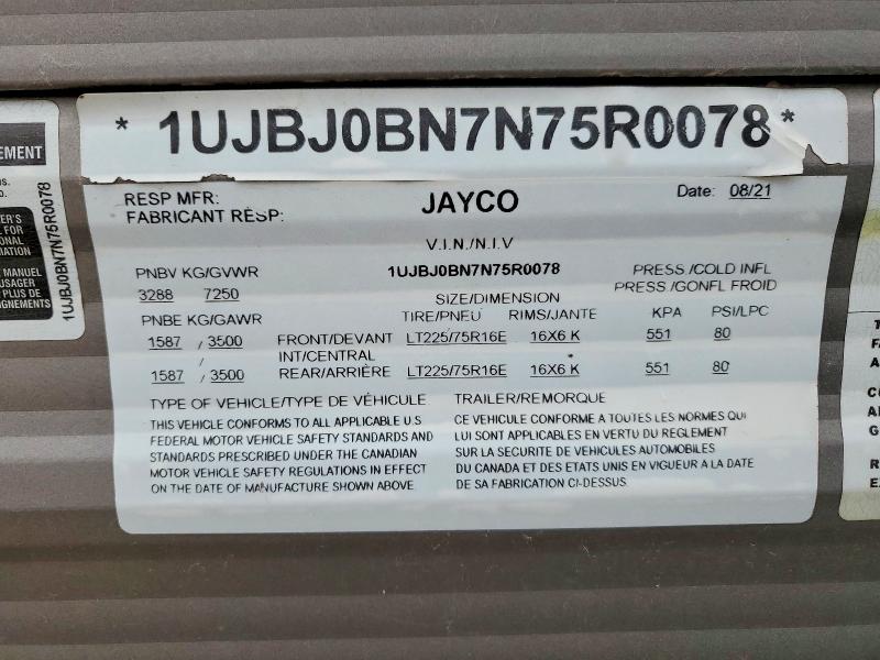 Aukcja sprzedaży 2022 Jay 242bhs-1s, vin: 1UJBJ0BN7N75R0078, numer aukcji: 64323546