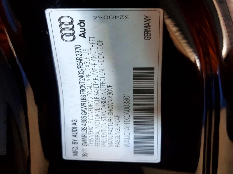 Aukcja sprzedaży 2012 Audi A5, vin: WAUCFAFRXCA003801, numer aukcji: 66233606