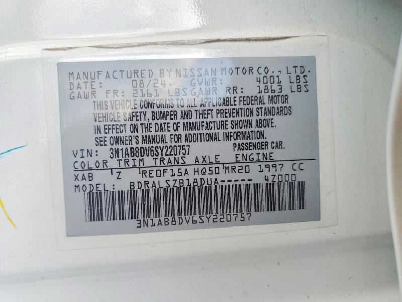 Продажа на аукционе авто 2025 Nissan Sentra, vin: 3N1AB8DV6SY220757, номер лота: 62633236
