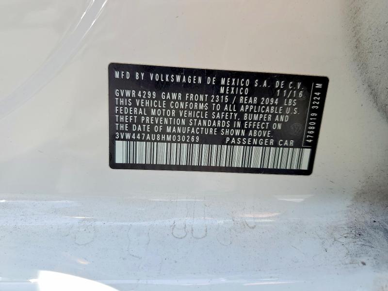 Продаж на аукціоні авто 2017 Volkswagen Gti, vin: 3VW447AU8HM030269, номер лоту: 65222626