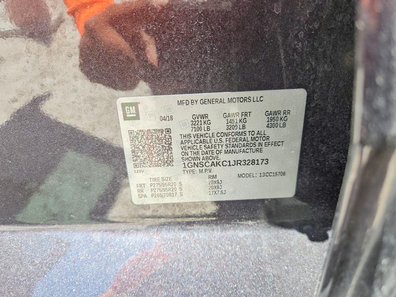 Продаж на аукціоні авто 2018 Chevrolet Tahoe, vin: 1GNSCAKC1JR328173, номер лоту: 66175856