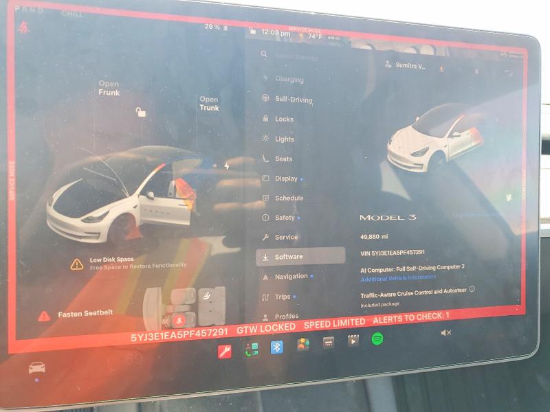 Aukcja sprzedaży 2023 Tesla Model 3, vin: 5YJ3E1EA5PF457291, numer aukcji: 65573606