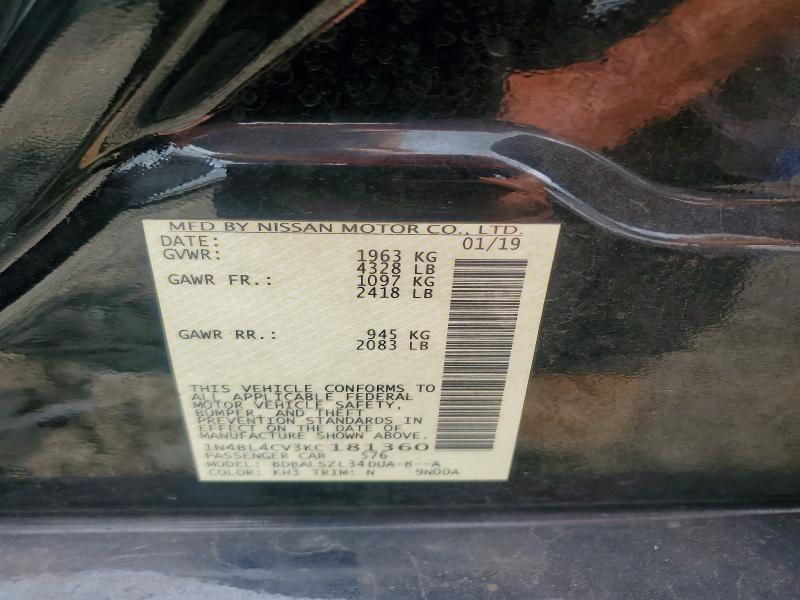 Aukcja sprzedaży 2019 Nissan Altima, vin: 1N4BL4CV3KC181360, numer aukcji: 66646486