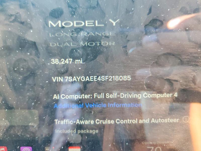 Продажа на аукционе авто 2025 Tesla Model Y, vin: 7SAYGAEE4SF218085, номер лота: 65790856