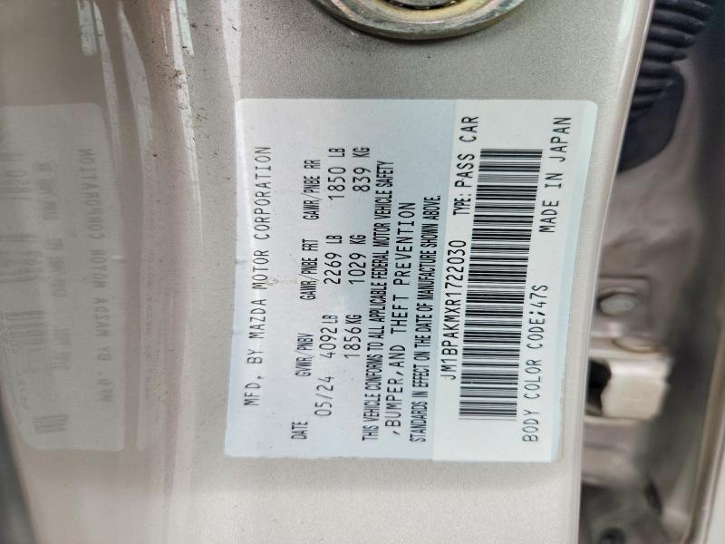 63722186 :رقم المزاد ، JM1BPAKMXR1722030 vin ، 2024 Mazda 3 مزاد بيع