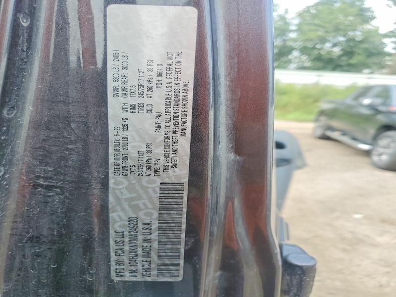 2022 Jeep Wrangler Unlimited მანქანა იყიდება აუქციონზე, vin: 1C4HJXKNXNW249220, აუქციონის ნომერი: 64610806
