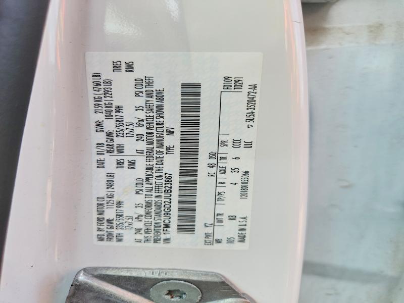 Продажа на аукционе авто 2018 Ford Escape, vin: 1FMCU9GD2JUB23867, номер лота: 64855316