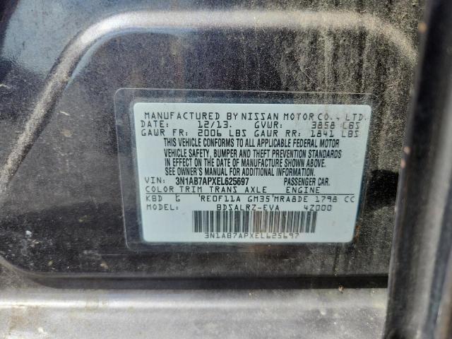 Продаж на аукціоні авто 2014 Nissan Sentra, vin: 3N1AB7APXEL625697, номер лоту: 65792066