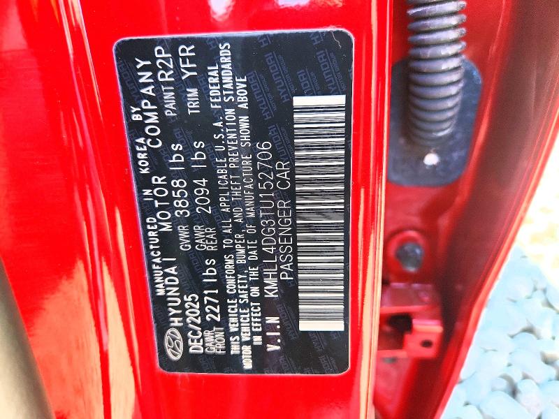 66165846 :رقم المزاد ، KMHLL4DG3TU152706 vin ، 2026 Hyundai Elantra مزاد بيع