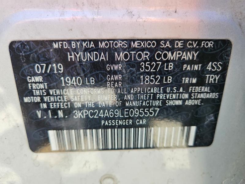 Auction sale of the 2020 Hyundai Accent, vin: 3KPC24A69LE095557, lot number: 66115936