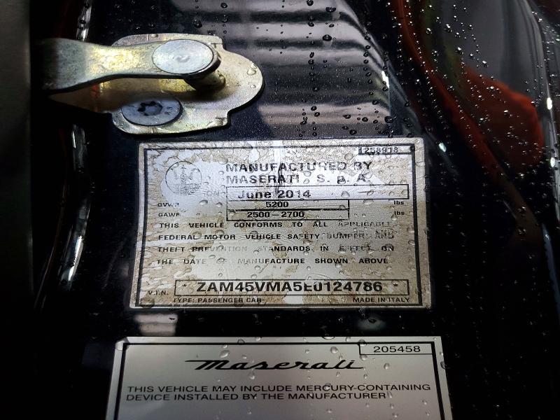 Aukcja sprzedaży 2014 Maserati Granturismo, vin: ZAM45VMA5E0124786, numer aukcji: 66019756
