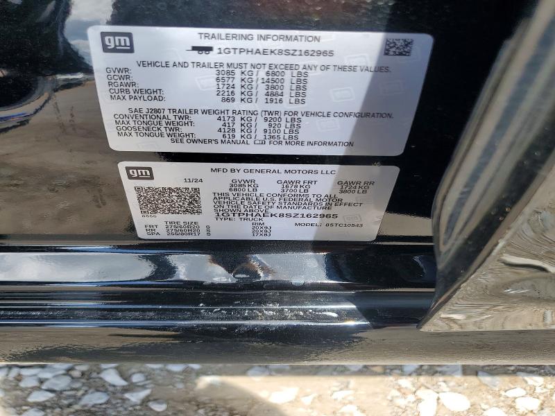 65022806 :رقم المزاد ، 1GTPHAEK8SZ162965 vin ، 2025 Gmc Sierra مزاد بيع