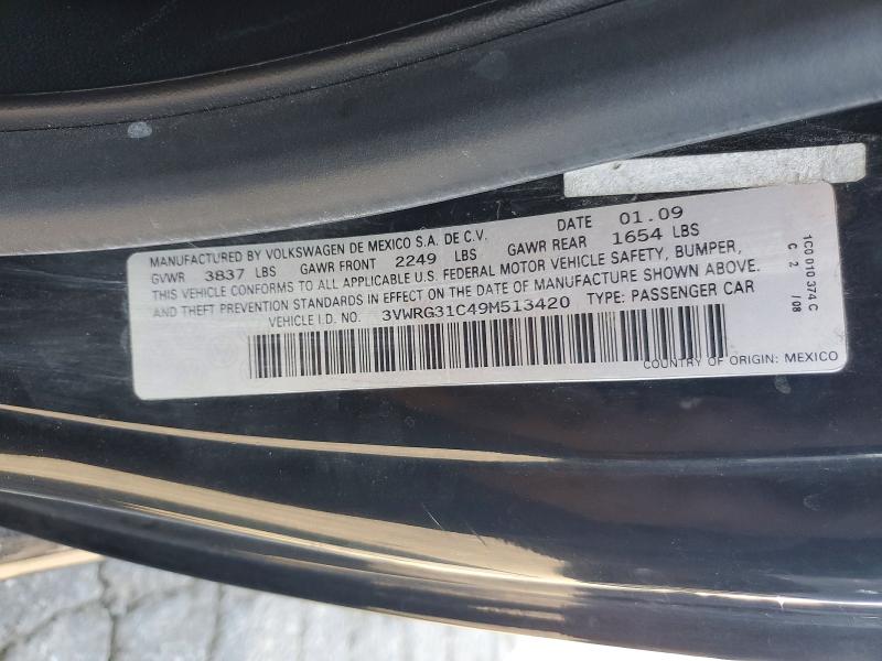 2009 Volkswagen New Beetle მანქანა იყიდება აუქციონზე, vin: 3VWRG31C49M513420, აუქციონის ნომერი: 64101026