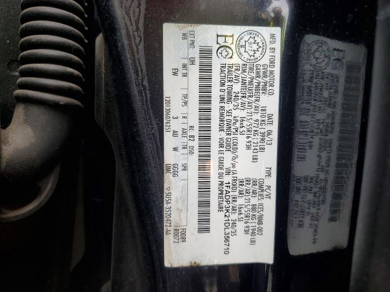 Продаж на аукціоні авто 2013 Ford Focus, vin: 1FADP3K21DL356710, номер лоту: 63841486