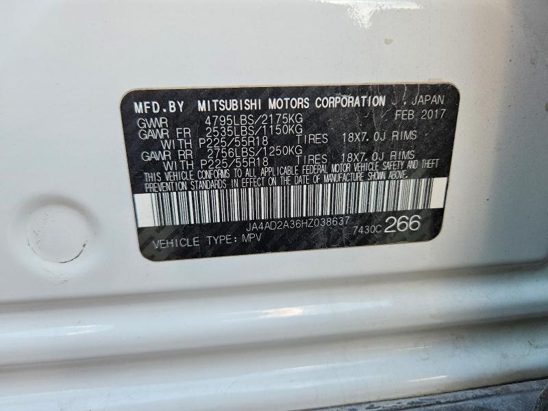 Продажа на аукционе авто 2017 Mitsubishi Outlander, vin: JA4AD2A36HZ038637, номер лота: 63787366