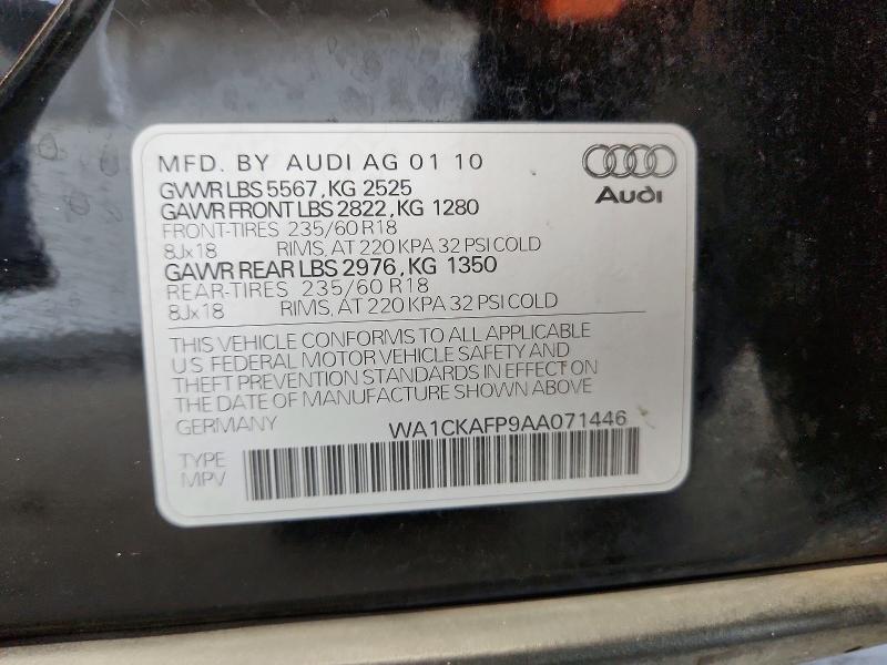 Aukcja sprzedaży 2010 Audi Q5, vin: WA1CKAFP9AA071446, numer aukcji: 66731516