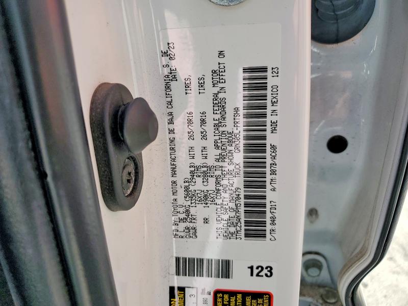 66634936 :رقم المزاد ، 3TMCZ5AN7PM570479 vin ، 2023 Toyota Tacoma مزاد بيع