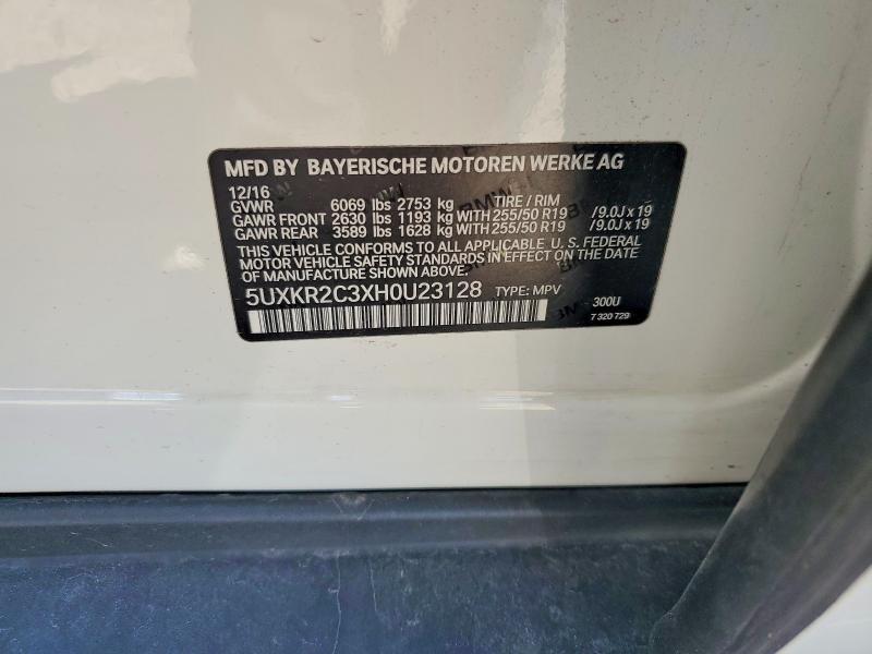 2017 Bmw X5 მანქანა იყიდება აუქციონზე, vin: 5UXKR2C3XH0U23128, აუქციონის ნომერი: 64430766