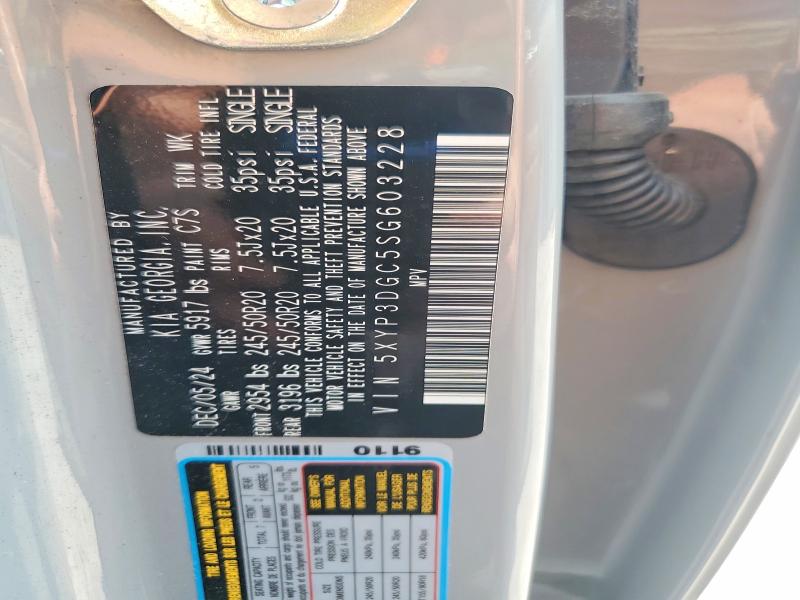 64050096 :رقم المزاد ، 5XYP3DGC5SG603228 vin ، 2025 Kia Telluride مزاد بيع