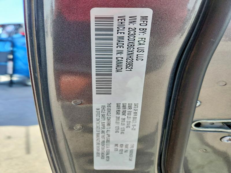 66251146 :رقم المزاد ، 2C3CDXBGXNH239521 vin ، 2022 Dodge Charger مزاد بيع