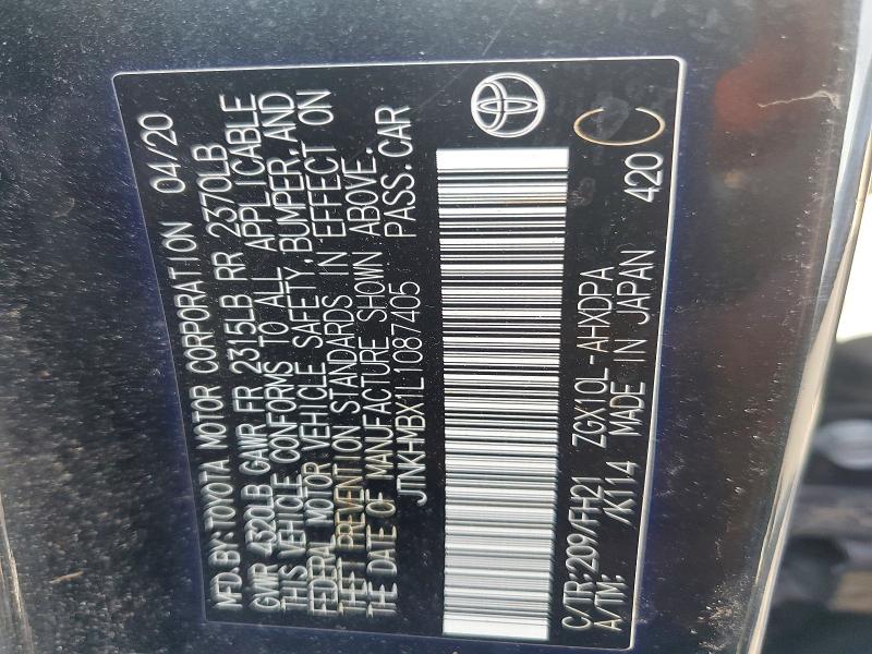 Продажа на аукционе авто 2020 Toyota C-hr, vin: JTNKHMBX1L1087405, номер лота: 65349276