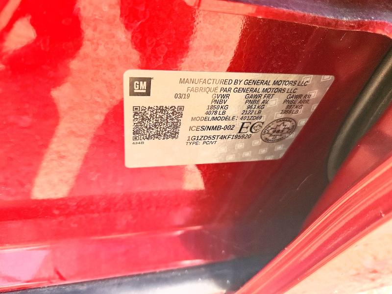 Продажа на аукционе авто 2019 Chevrolet Malibu, vin: 1G1ZD5ST4KF195920, номер лота: 63656866