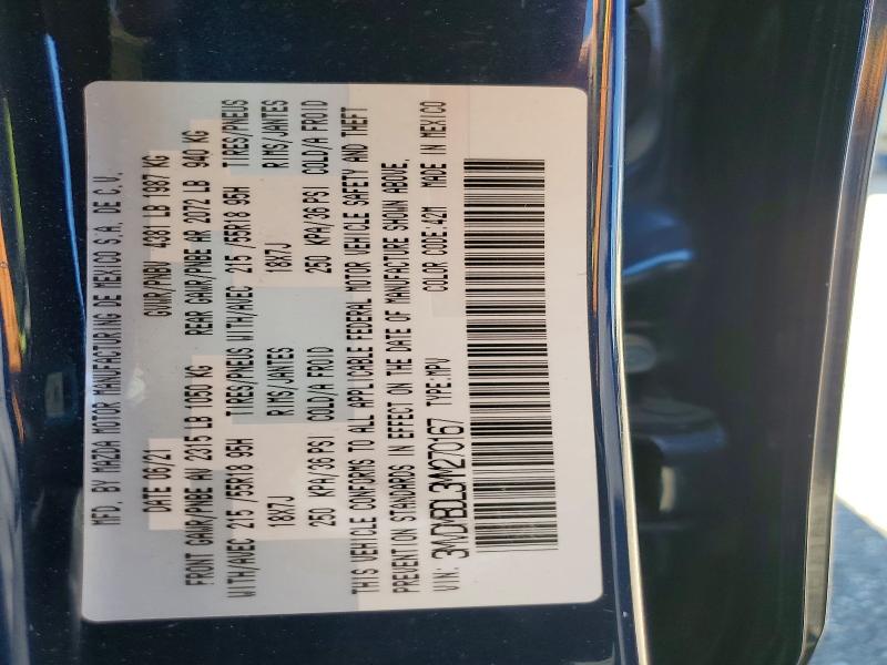 65915386 :رقم المزاد ، 3MVDMBDL3MM270167 vin ، 2021 Mazda Cx-30 مزاد بيع
