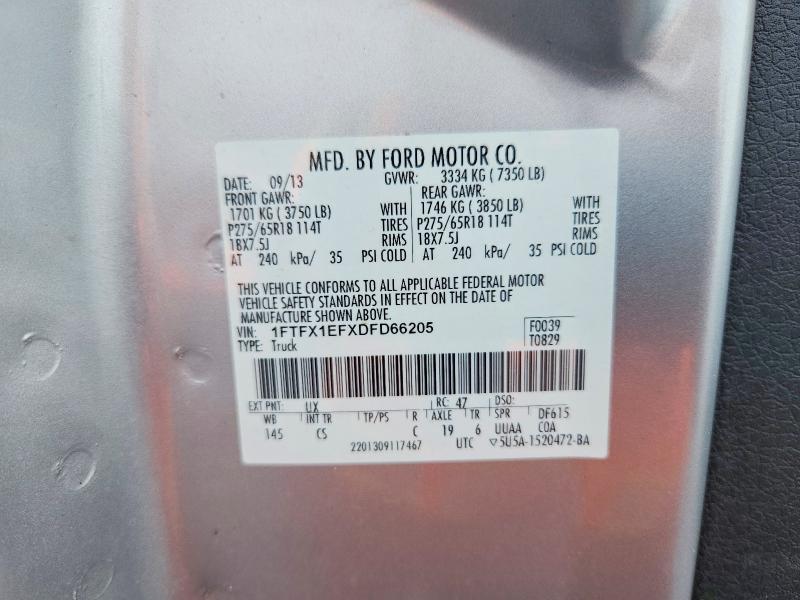Продаж на аукціоні авто 2013 Ford F150, vin: 1FTFX1EFXDFD66205, номер лоту: 65347386