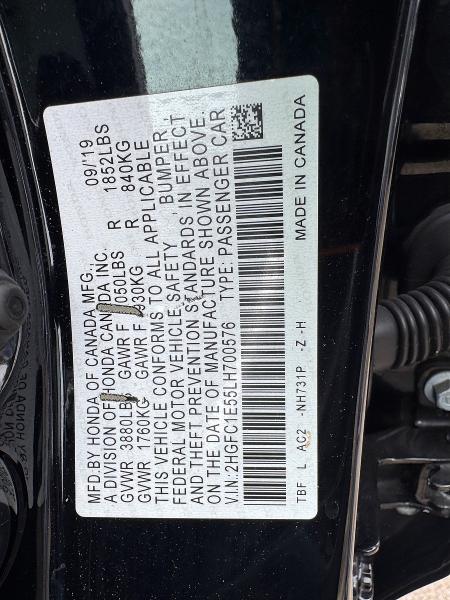 Aukcja sprzedaży 2020 Honda Civic, vin: 2HGFC1E55LH700576, numer aukcji: 65944576