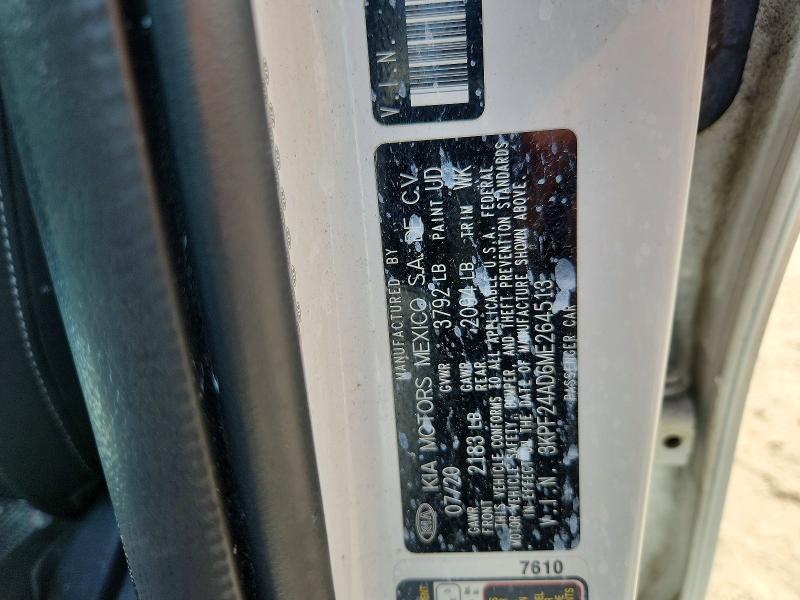 2021 Kia Forte მანქანა იყიდება აუქციონზე, vin: 3KPF24AD6ME264513, აუქციონის ნომერი: 65595896