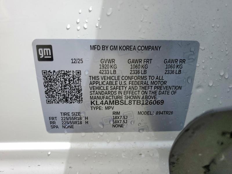 Aukcja sprzedaży 2026 Buick Encore Gx, vin: KL4AMBSL8TB126069, numer aukcji: 65753956