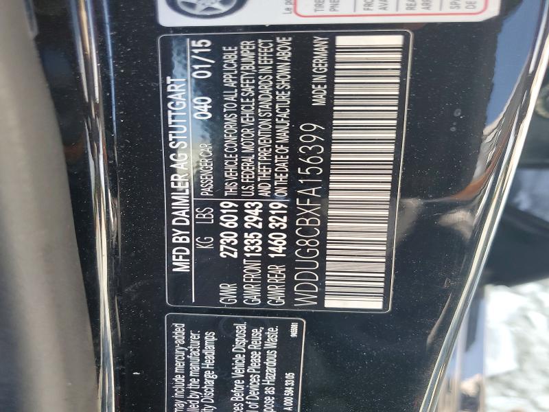 67290586 :رقم المزاد ، WDDUG8CBXFA156399 vin ، 2015 Mercedes-benz S مزاد بيع