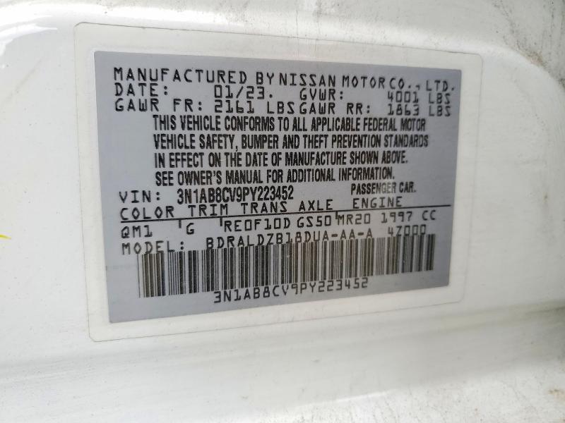 Aukcja sprzedaży 2023 Nissan Sentra, vin: 3N1AB8CV9PY223452, numer aukcji: 65012676