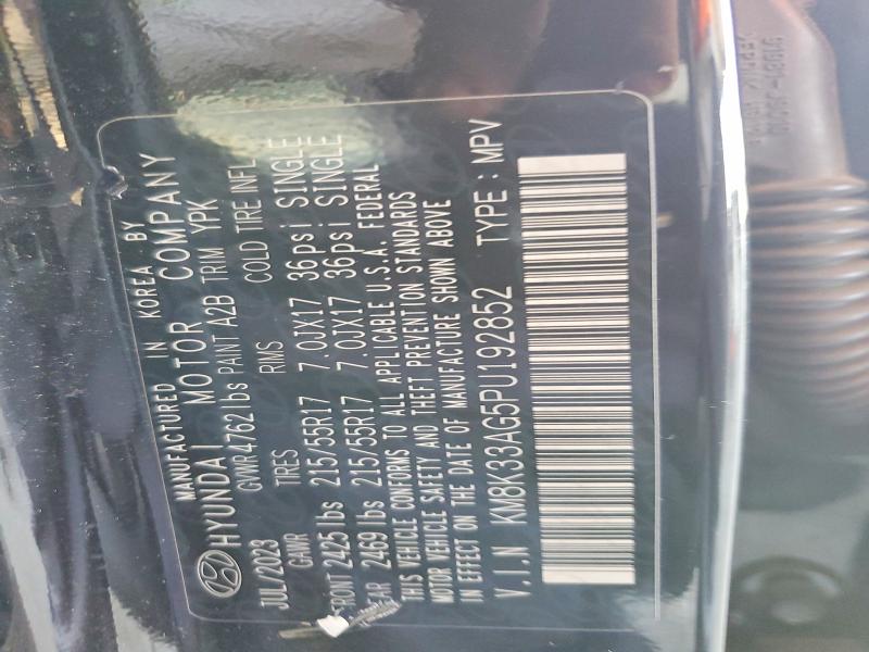 2023 Hyundai Kona მანქანა იყიდება აუქციონზე, vin: KM8K33AG5PU192852, აუქციონის ნომერი: 69797776