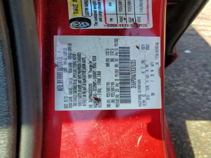 Продаж на аукціоні авто 2012 Ford Fusion, vin: 3FAHP0HA7CR370285, номер лоту: 61129876