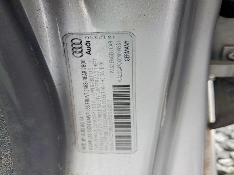 Aukcja sprzedaży 2012 Audi A7, vin: WAUSGAFCXCN004931, numer aukcji: 66711696