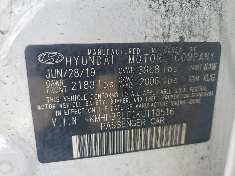Aukcja sprzedaży 2019 Hyundai Elantra Gt, vin: KMHH35LE1KU118516, numer aukcji: 64222916