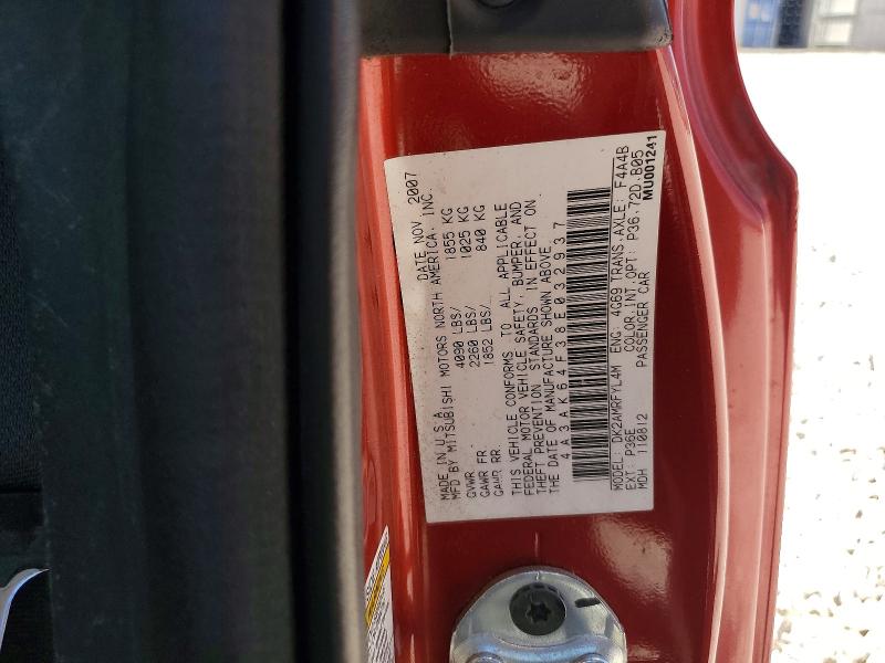 2008 Mitsubishi Eclipse მანქანა იყიდება აუქციონზე, vin: 4A3AK64F38E032937, აუქციონის ნომერი: 63215466
