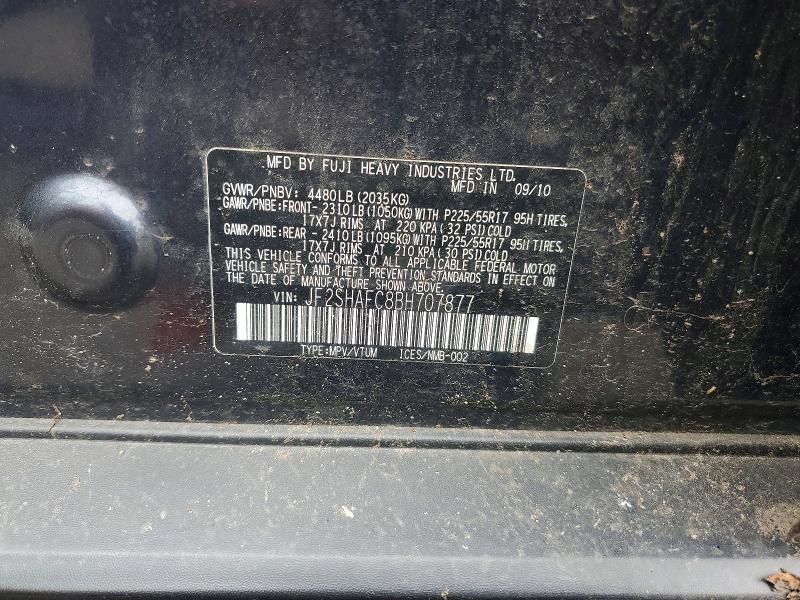 Продажа на аукционе авто 2011 Subaru Forester, vin: JF2SHAFC8BH707877, номер лота: 66525426